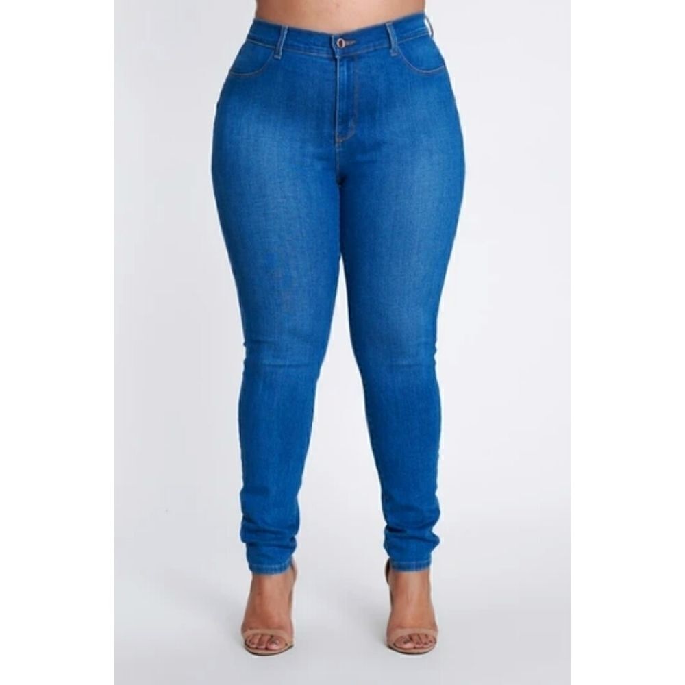 Plus size stretch skinny jeans